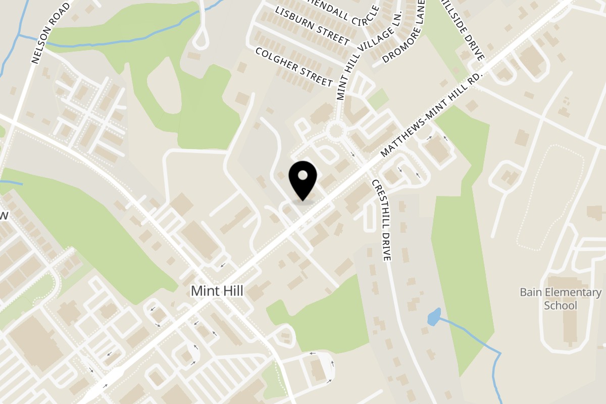 Map showing the location of Panzu Brewery on 7251 Matthews-Mint Hill Rd in Mint Hill